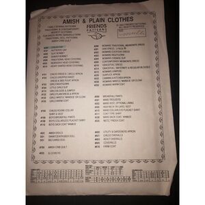 Amish & Plain clothes Friends pattern 100 Child’s Cap Size Multi Uncut 1993